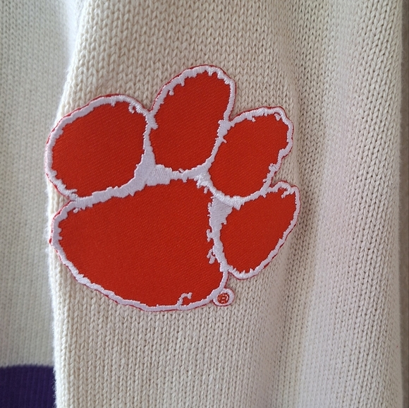 Bruzer purple Clemson Tigers Embroidered sweater Mens Size M Unisex - Picture 7 of 8